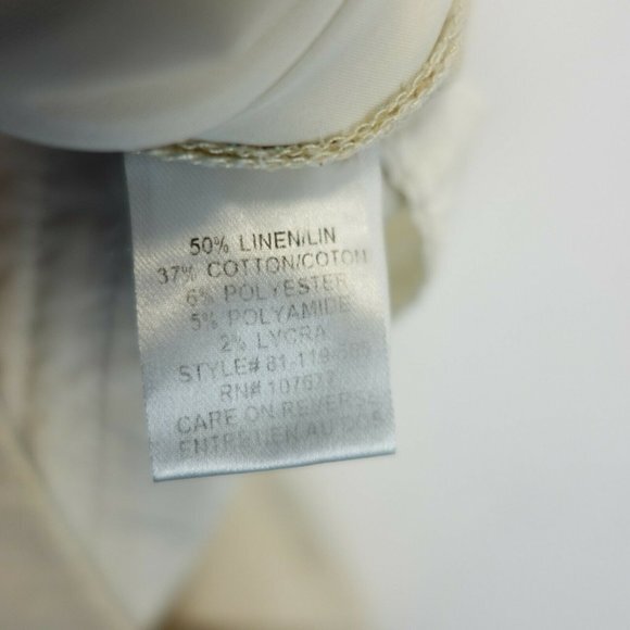 ALICE OLIVIA Flared Wide Pants 2 XS  Ivory Cream Wedding Sparkle Mid Rise Y2K - Picture 12 of 12